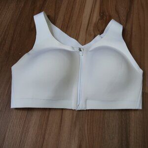 Enlite Bra Zip Front in White in Size 34D in New Without Tags Condition